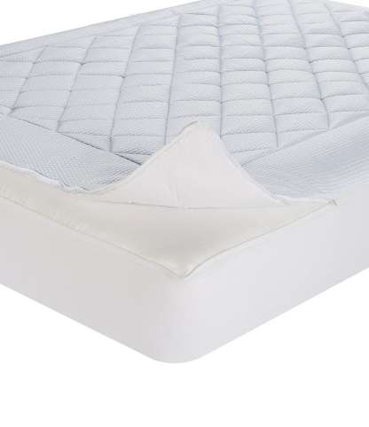 Noble Excellence Glacier Luxe Knit Mattress Pad - White - view 5