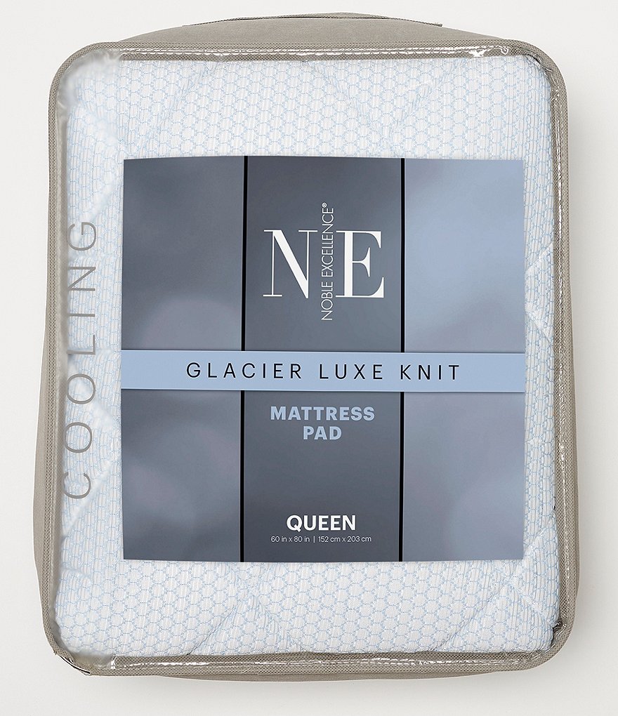 Noble Excellence Glacier Luxe Knit Mattress Pad - White - view 6