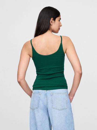 Modern Crop Cami - Rain forest green