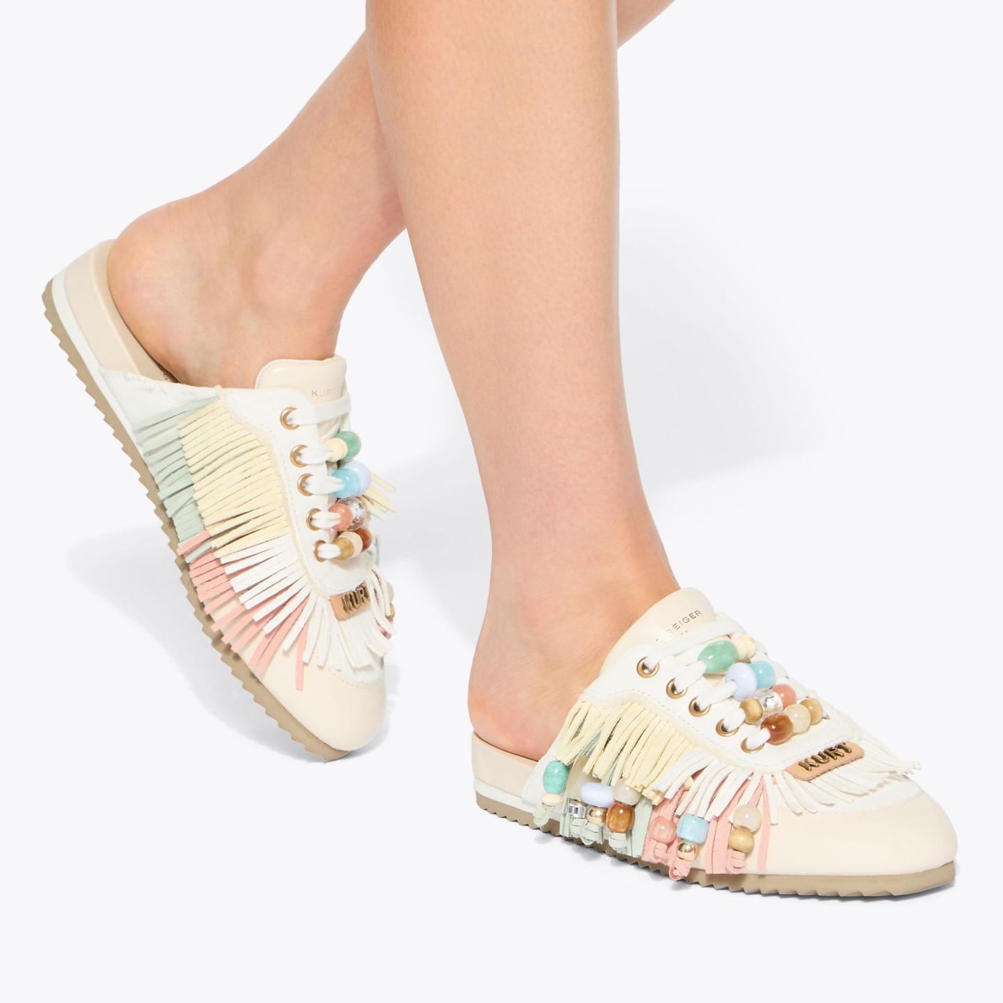 Kurt Geiger London Islington P Fringe Mule - Beige - view 2