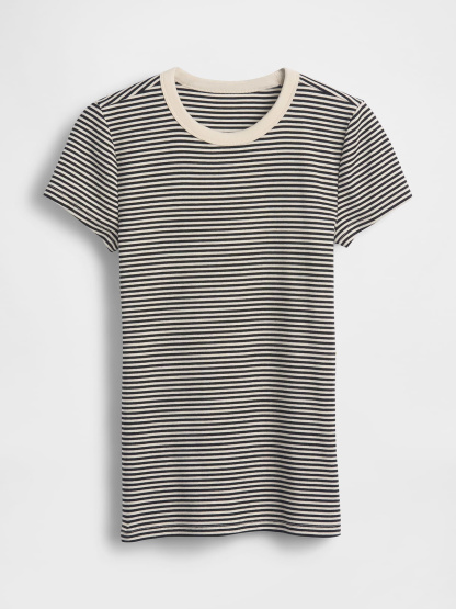 Modern Crew T-Shirt - Black & white stripe