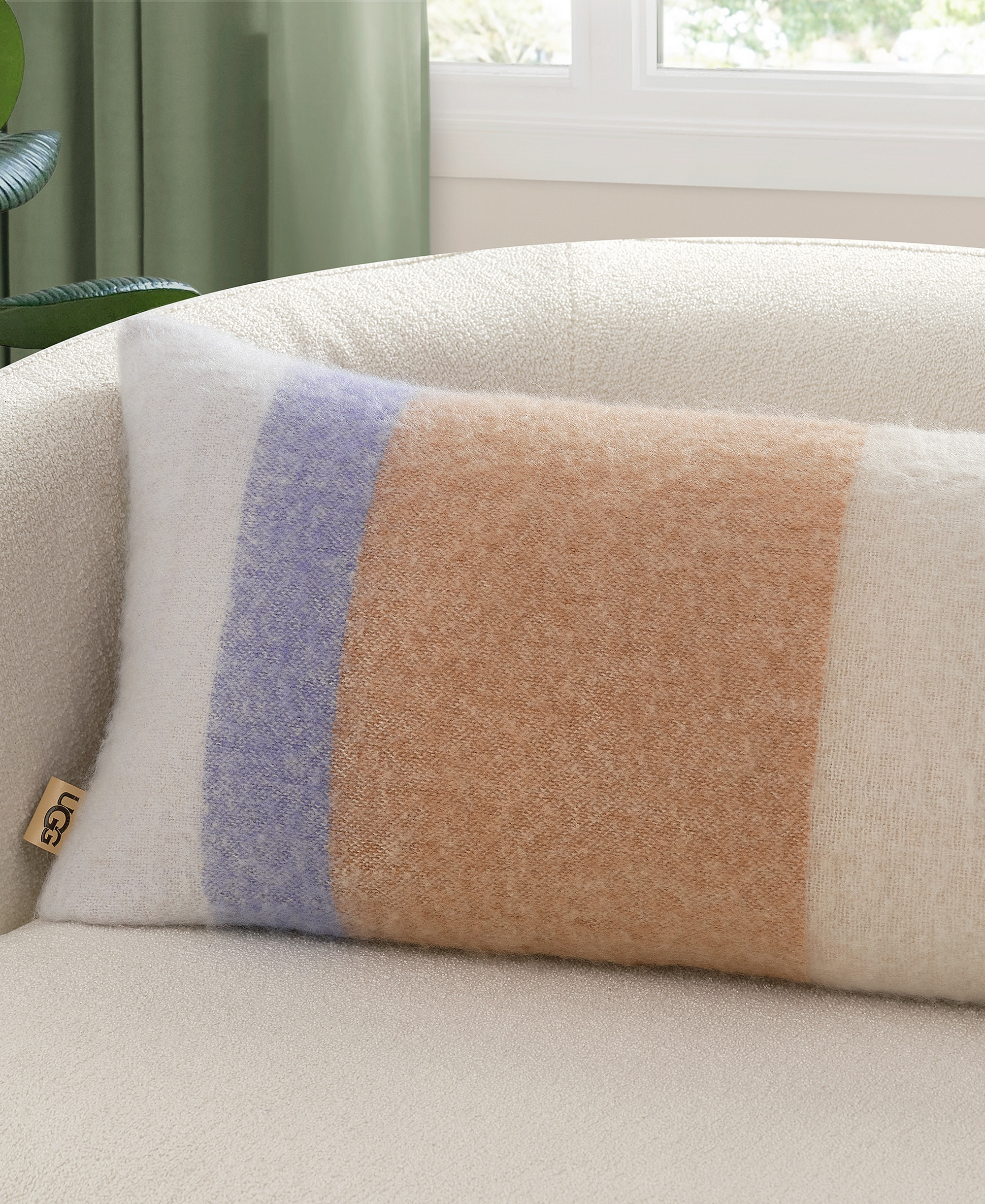 UGG® Simona Faux Mohair Bolster Decorative Pillow, 14" x 36" - Multi