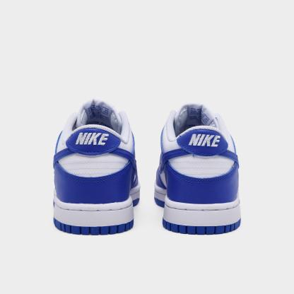 Big Kids' Nike Dunk Low Casual Shoes - White/Hyper Royal/Hyper Royal