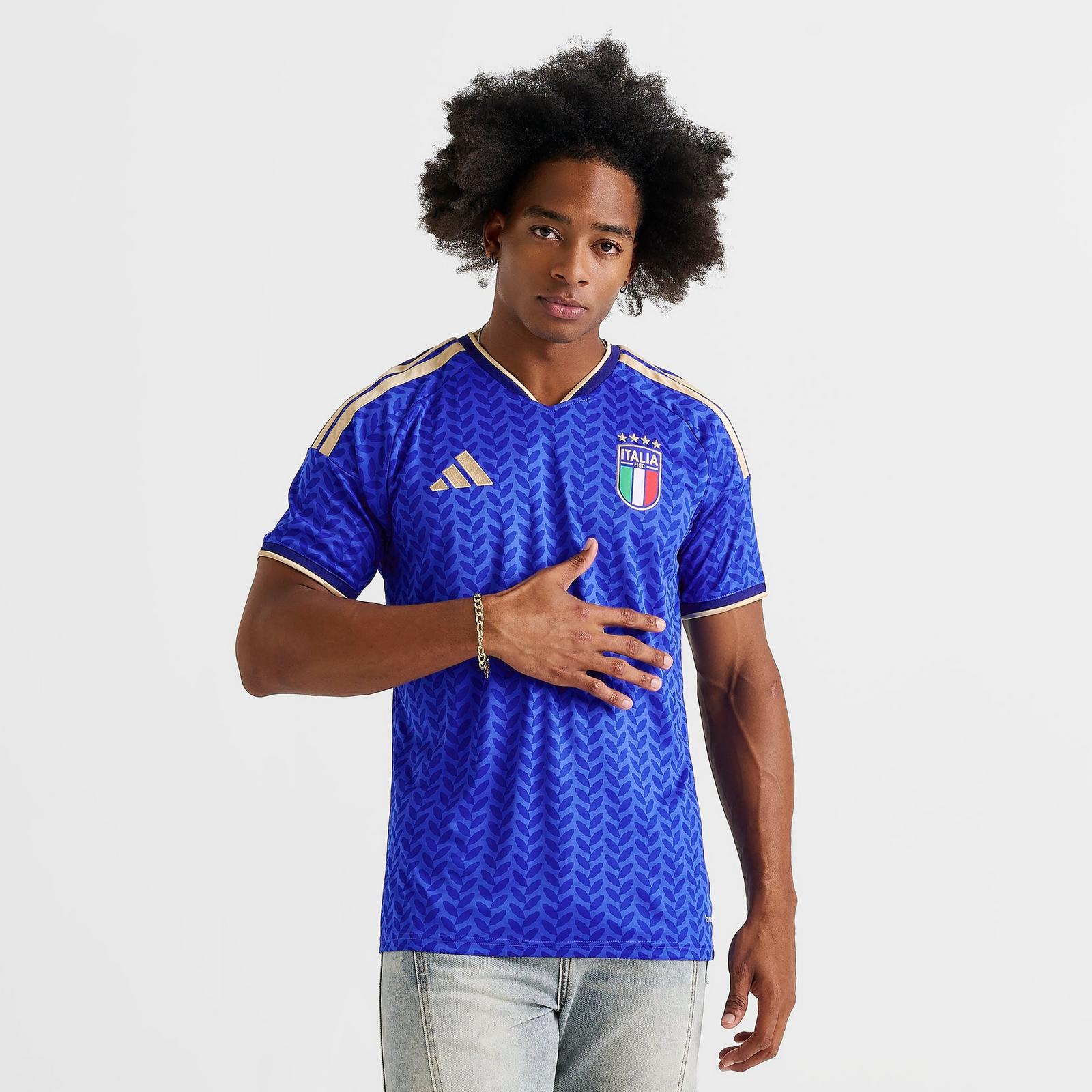 Men's adidas Italy Home Replica Soccer Jersey - Bold Blue - view 3