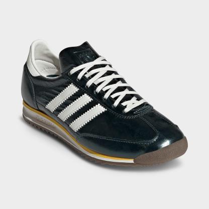 Women's adidas Originals SL 72 OG Pony Print Casual Shoes - Rich Green/Off White/Gum - Both shoes facing left