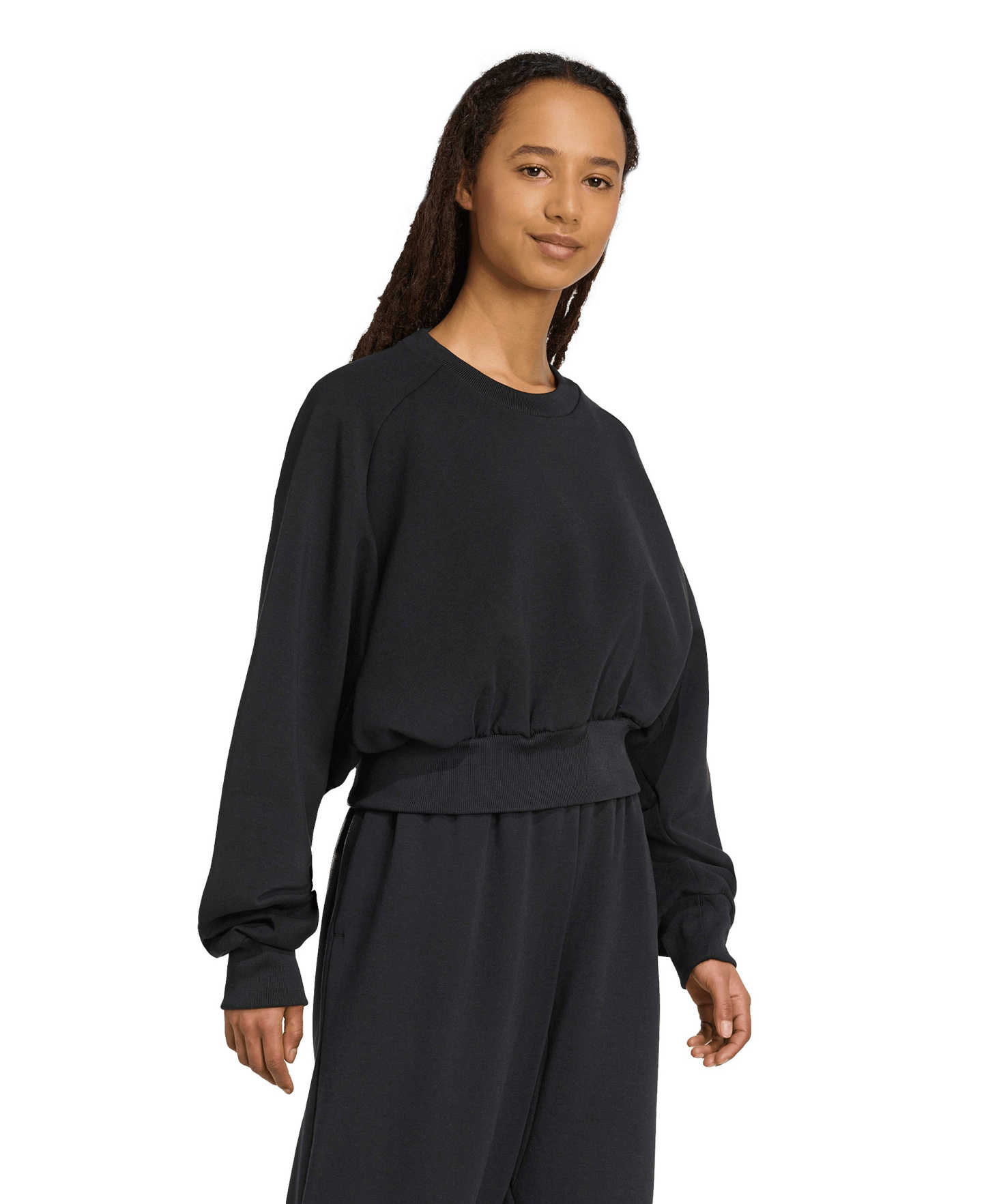 adidas Women's Soft Lux Relaxed Crewneck Sweatshirt - Black