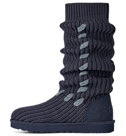 UGG® Women's Classic Tall Whipstitch Knit Slouch Knee High Boots - Dark Indigo