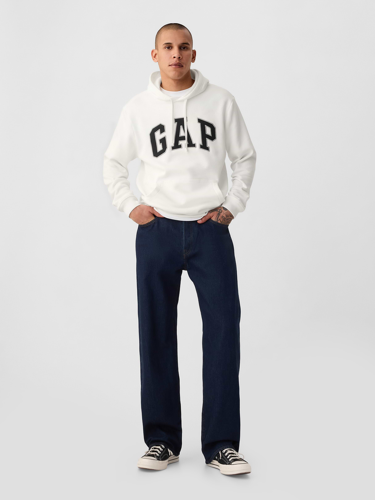 Adult VintageSoft Arch Logo Hoodie - New off white