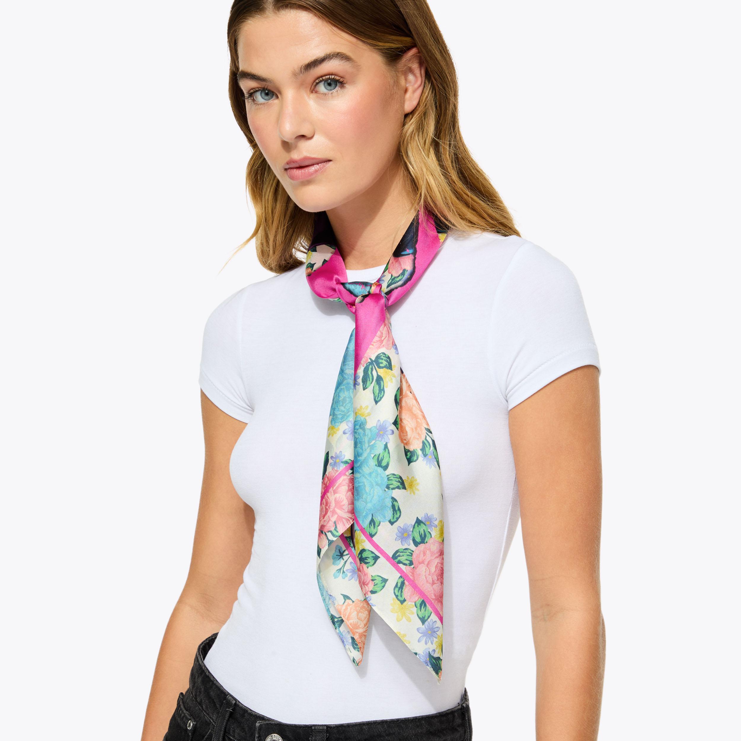 Kurt Geiger London Large Square Scarf - Pink - view 2