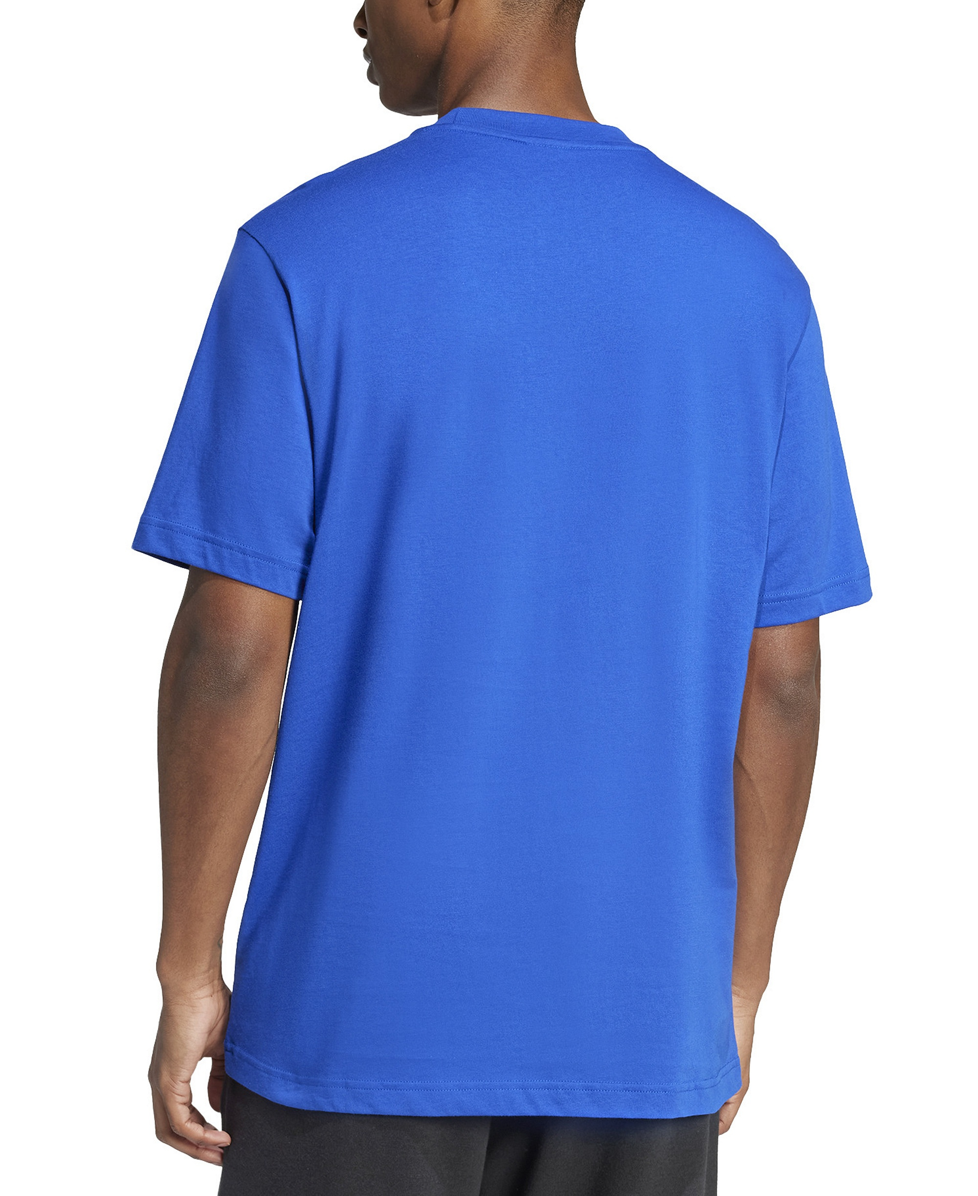adidas Men's 3-Bar Logo Graphic Cotton T-Shirt - Royal/Black