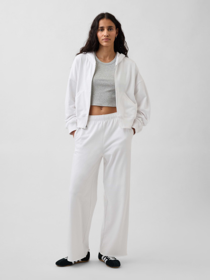 Mid Rise VintageSoft Terry Loose Sweatpants - Fresh white