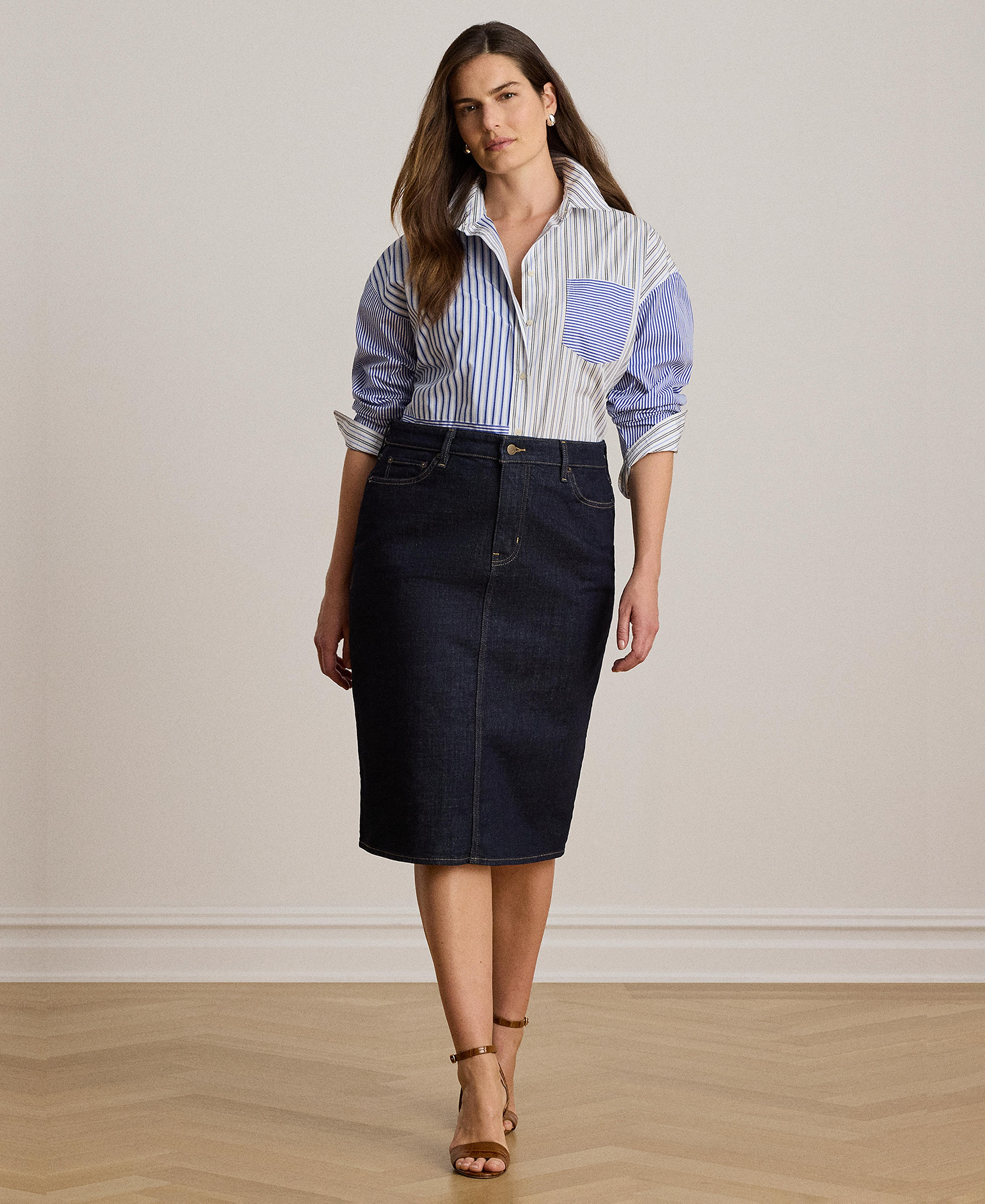 Lauren Ralph Lauren Denim Pencil Skirt - Rinse Wash