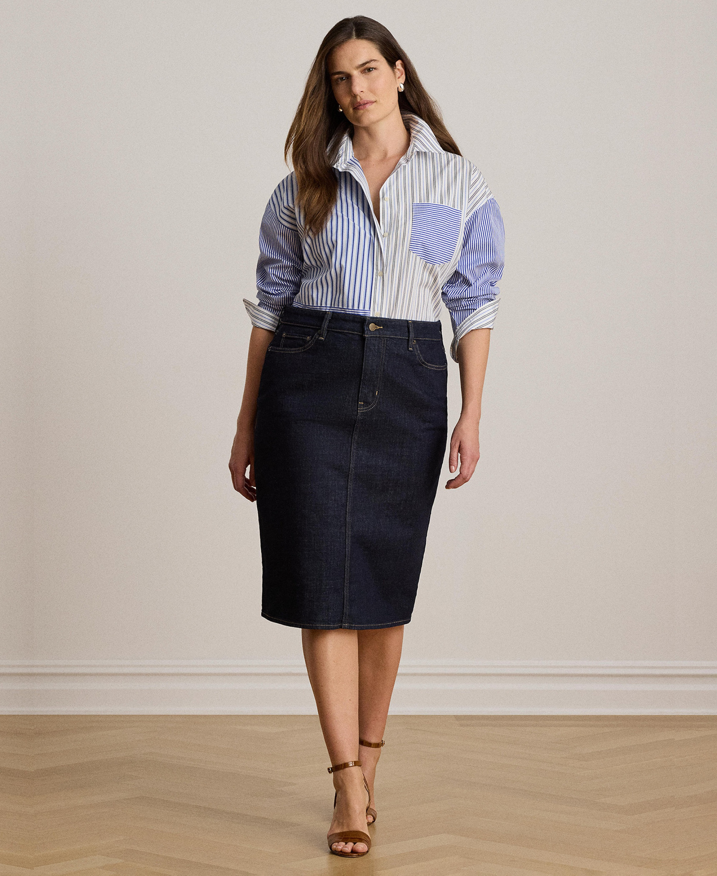 Lauren Ralph Lauren Denim Pencil Skirt - Rinse Wash
