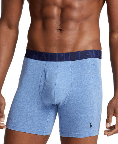 Polo Ralph Lauren Men's 5-Pack Stretch Classic Fit Boxer Briefs - Assorted Blue/Black/Grey