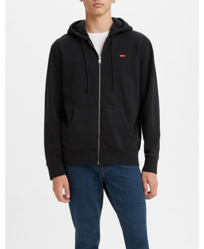 Levi's Men's Non-Graphic Zip-Up Standard Fit Hoodie - Mineral Black
