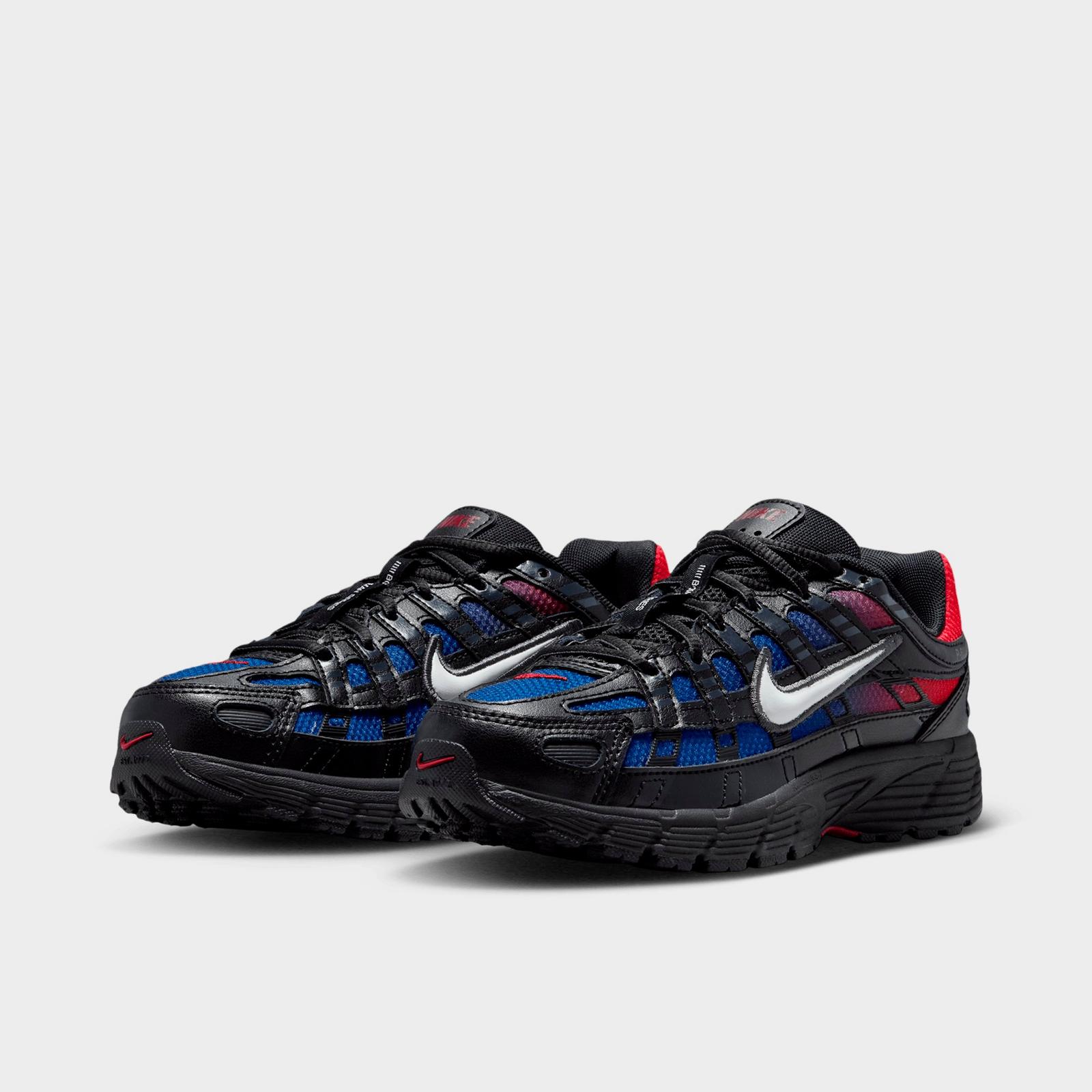 Big Kids' Nike P-6000 Casual Shoes - Black/Bright Crimson/Game Royal/Off White