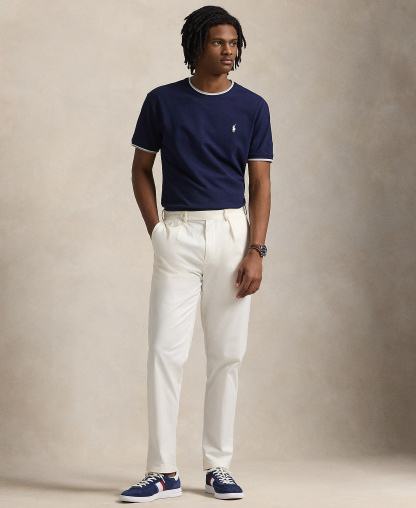 Polo Ralph Lauren Men's Classic-Fit Stretch Mesh T-Shirt - NAVY/WHT P