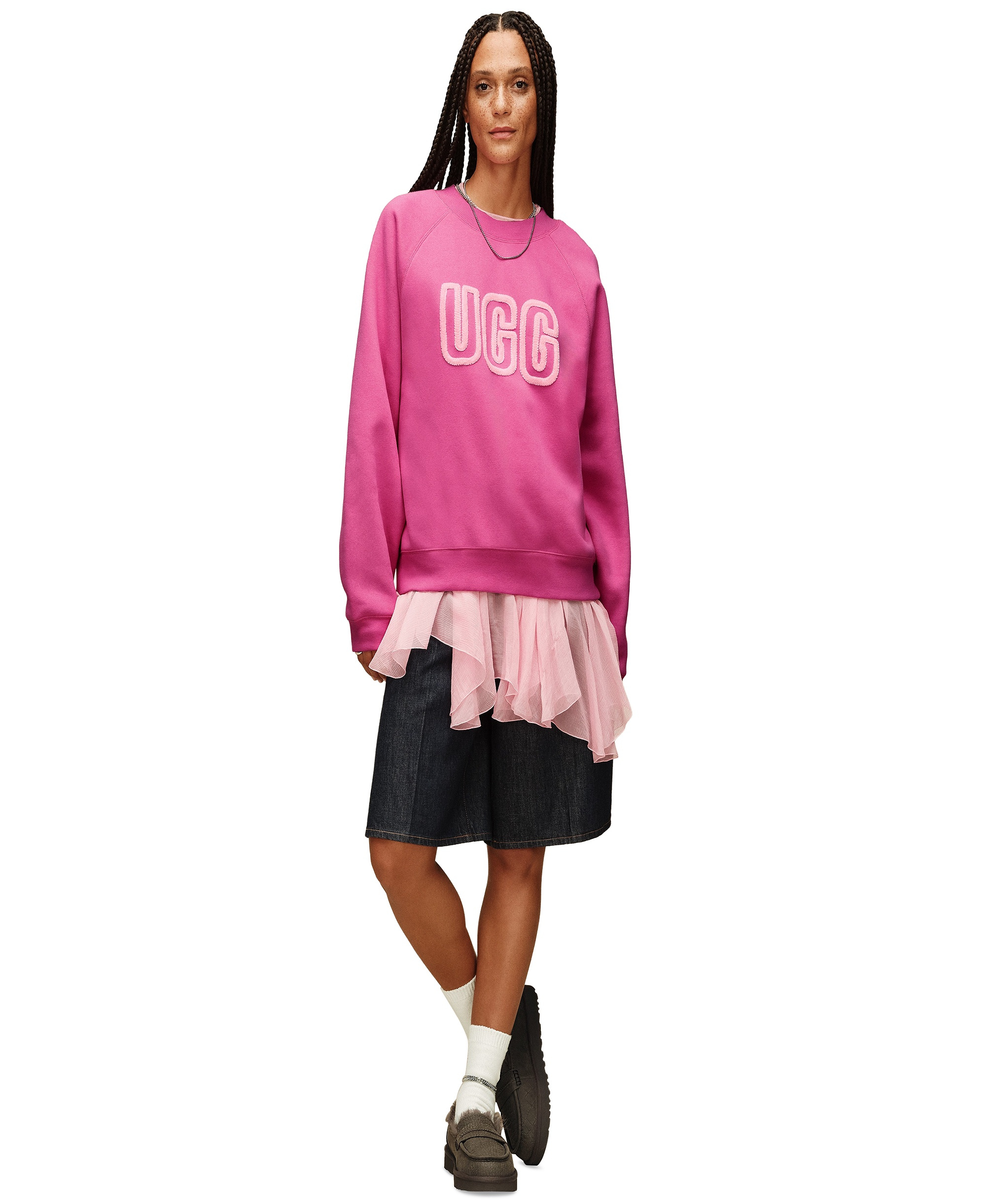 UGG Women's Logo Crewneck Sweatshirt - Woodviolet