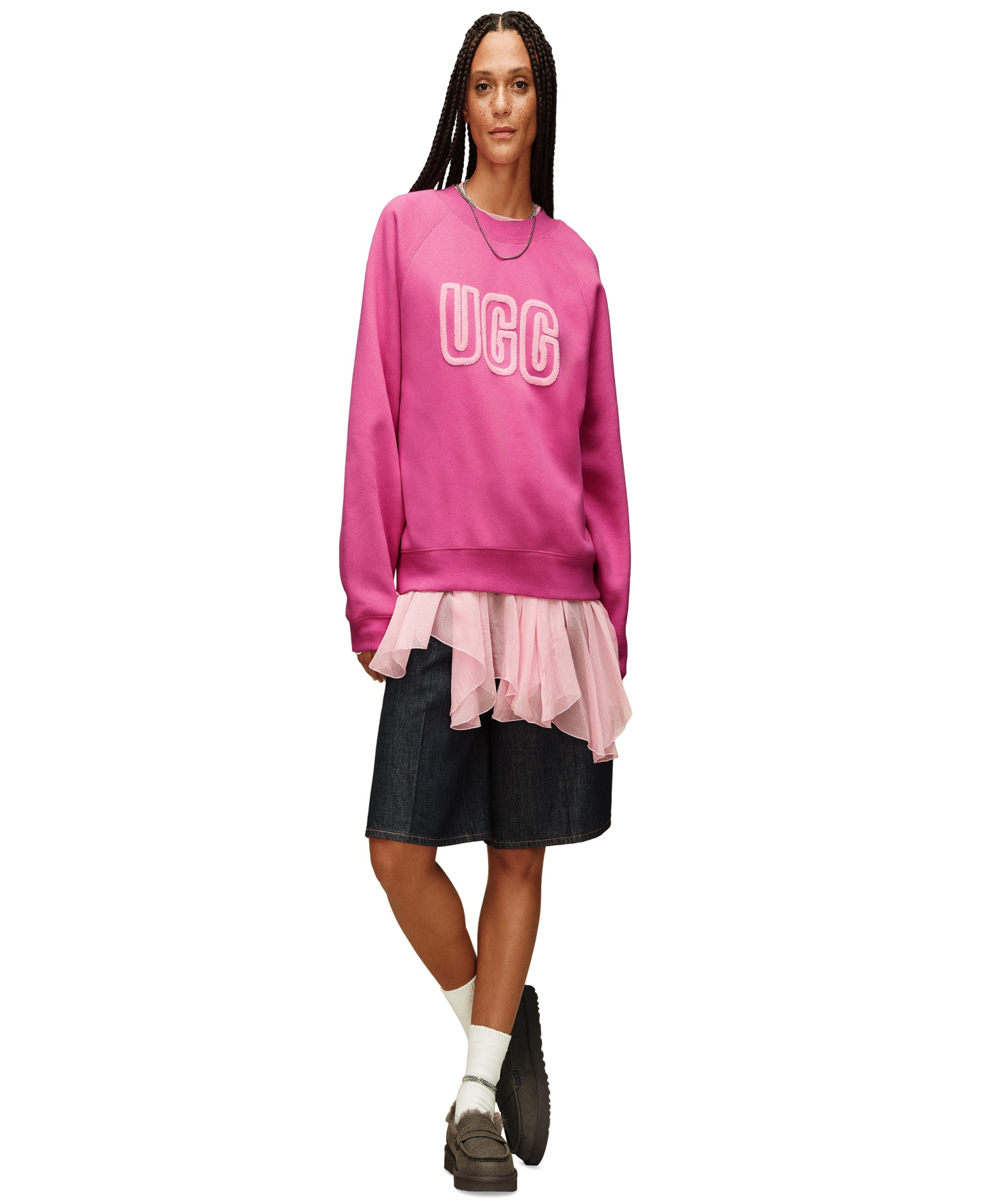 UGG Women's Logo Crewneck Sweatshirt - Woodviolet