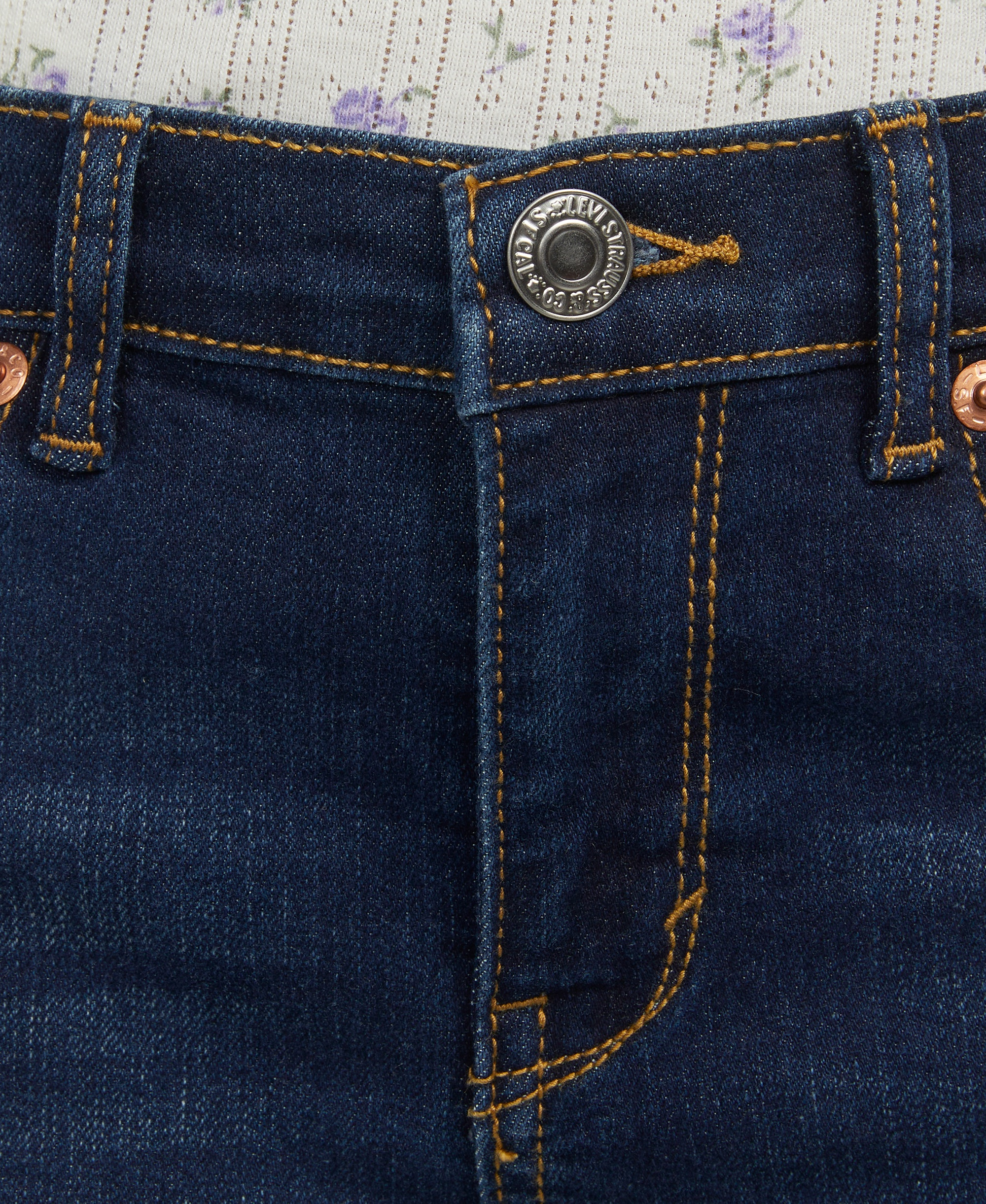 Levi's Girls' 7-16 Mid-Rise Classic Bootcut Denim Jeans - Dark Blue