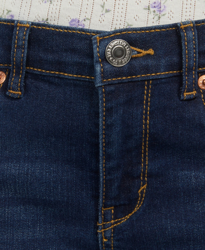 Levi's Girls' 7-16 Mid-Rise Classic Bootcut Denim Jeans - Dark Blue
