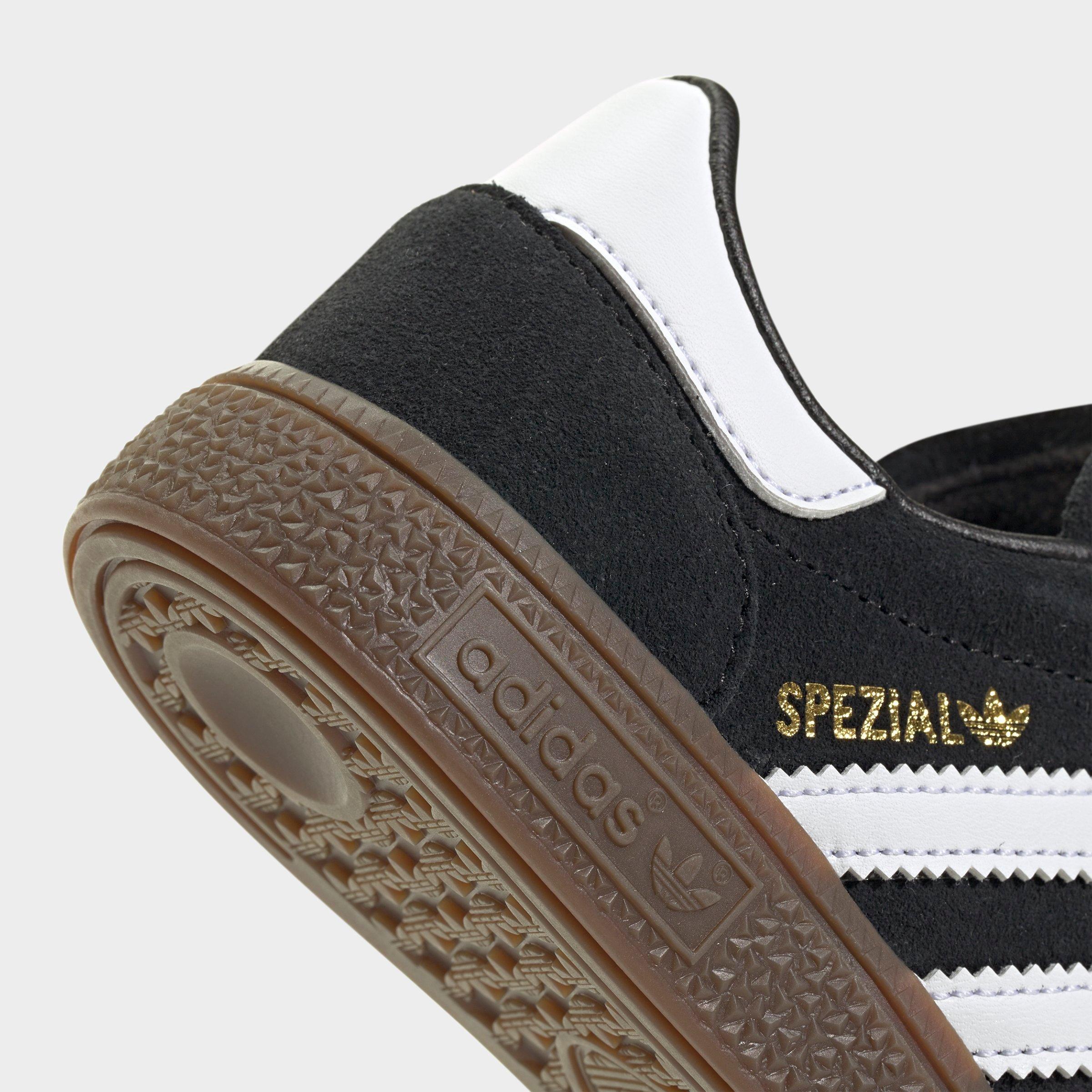 Girls' Little Kids' adidas Originals Handball Spezial Casual Shoes - Black/White/Gum - Detail shot