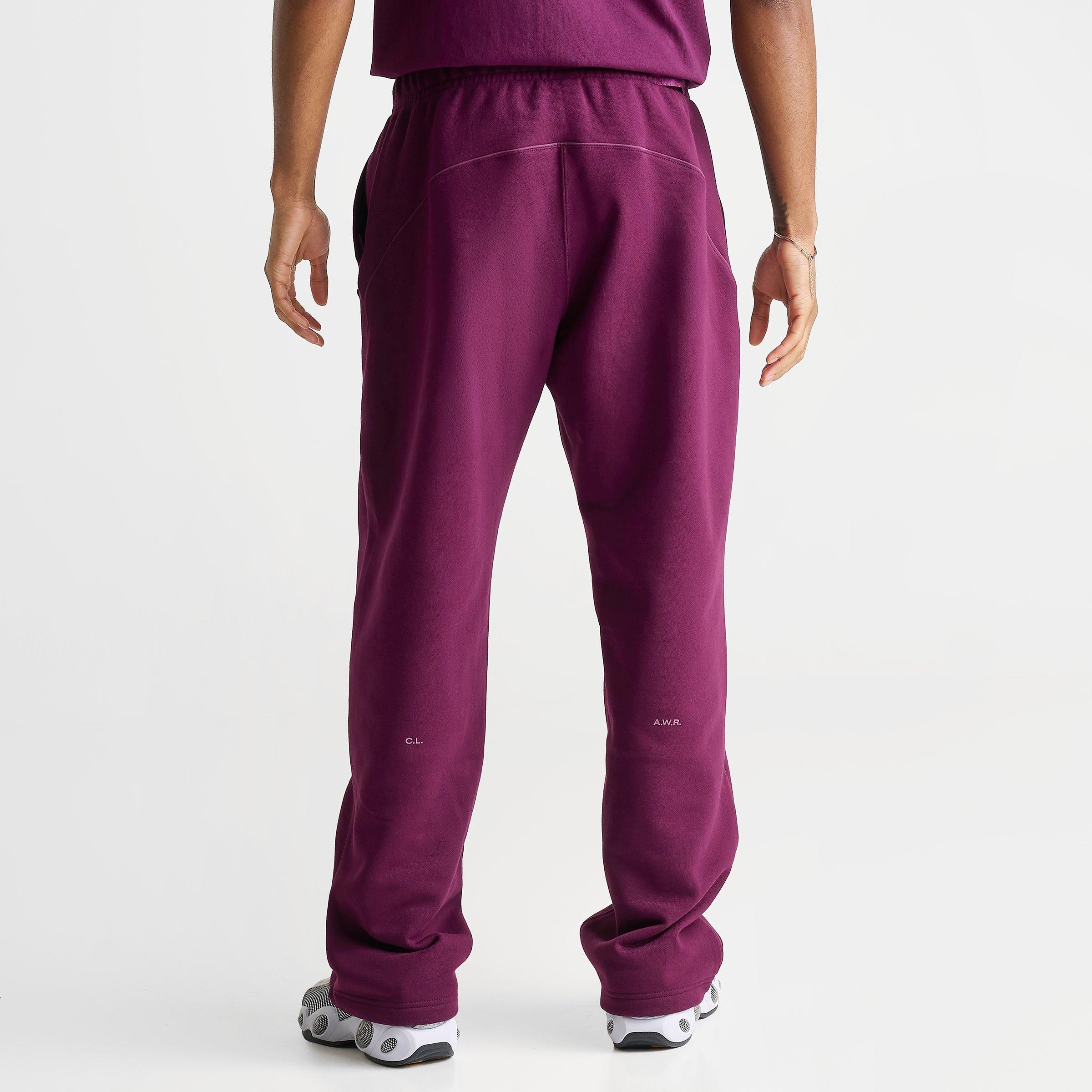 Men's Nithtke NOCTA Fleece CS Open-Hem Sweatpants - Bordeaux/Light Bordeaux