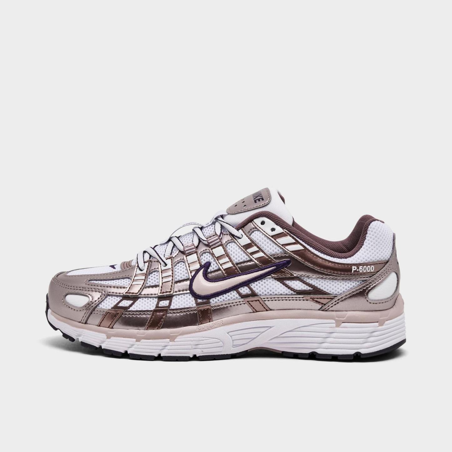 Women's Nike P-6000 Casual Shoes - White/Purple Dynasty/Light Violet Ore