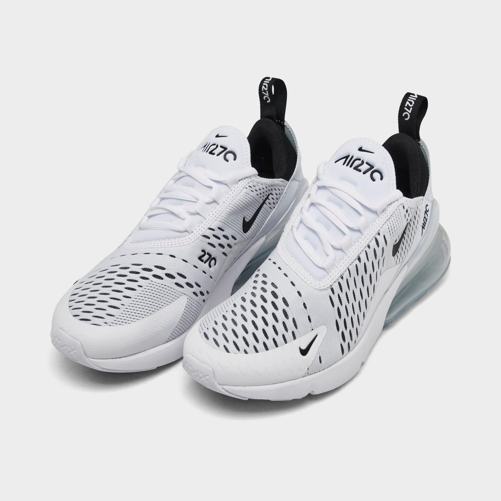 Women's Nike Air Max 270 Casual Shoes - White/Black/White