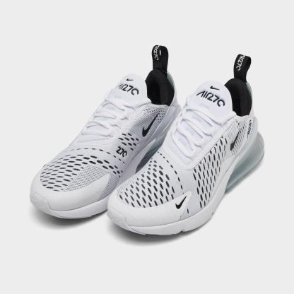 Women's Nike Air Max 270 Casual Shoes - White/Black/White