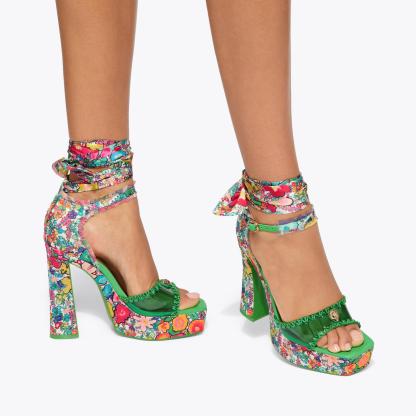 Kurt Geiger London Vinyl Tie Platform Heel - Multi Colored - view 2