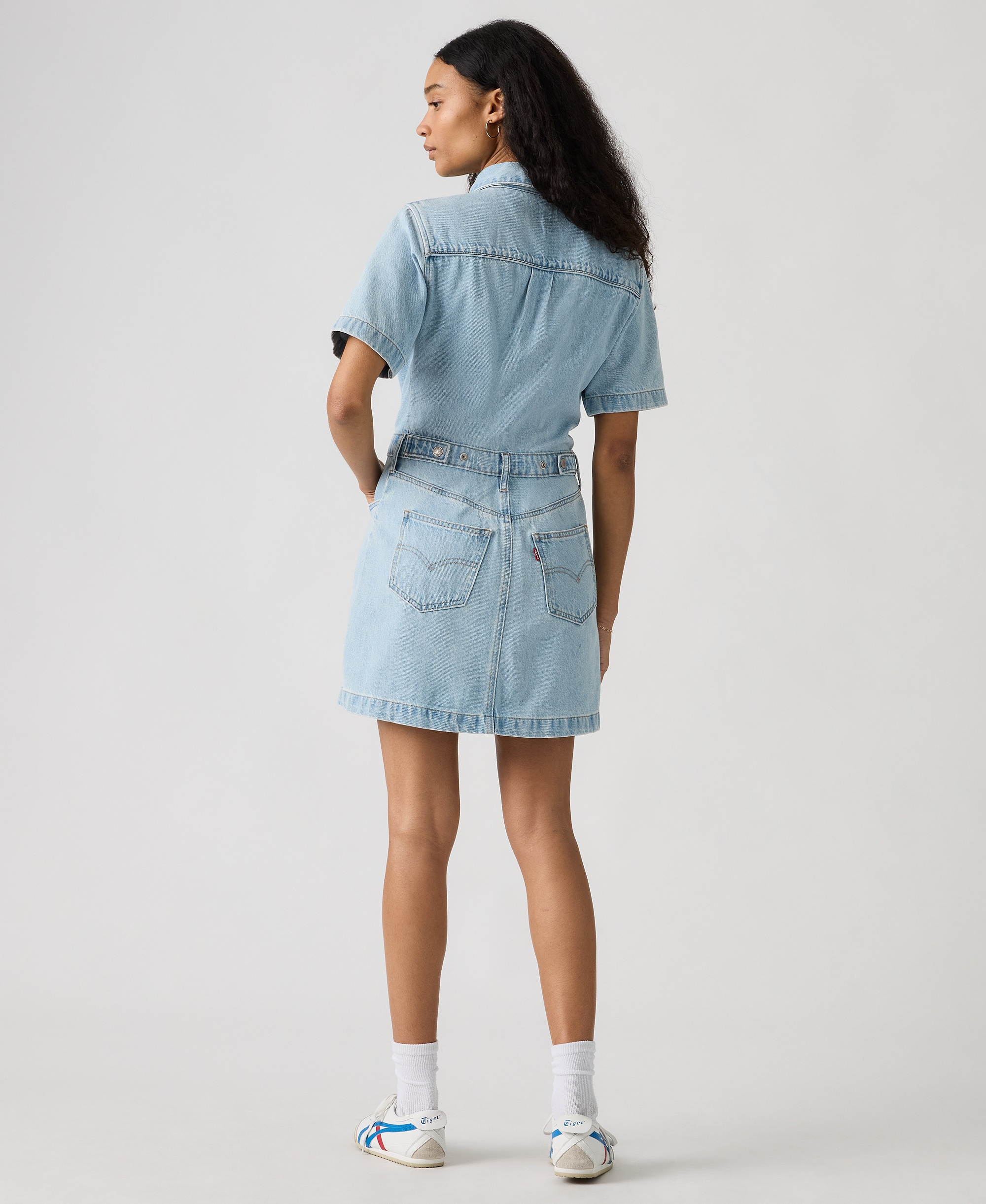 Levi's Premium Women's Logan Short-Sleeve Logan Western Denim Dress - Blasted Stone Dress