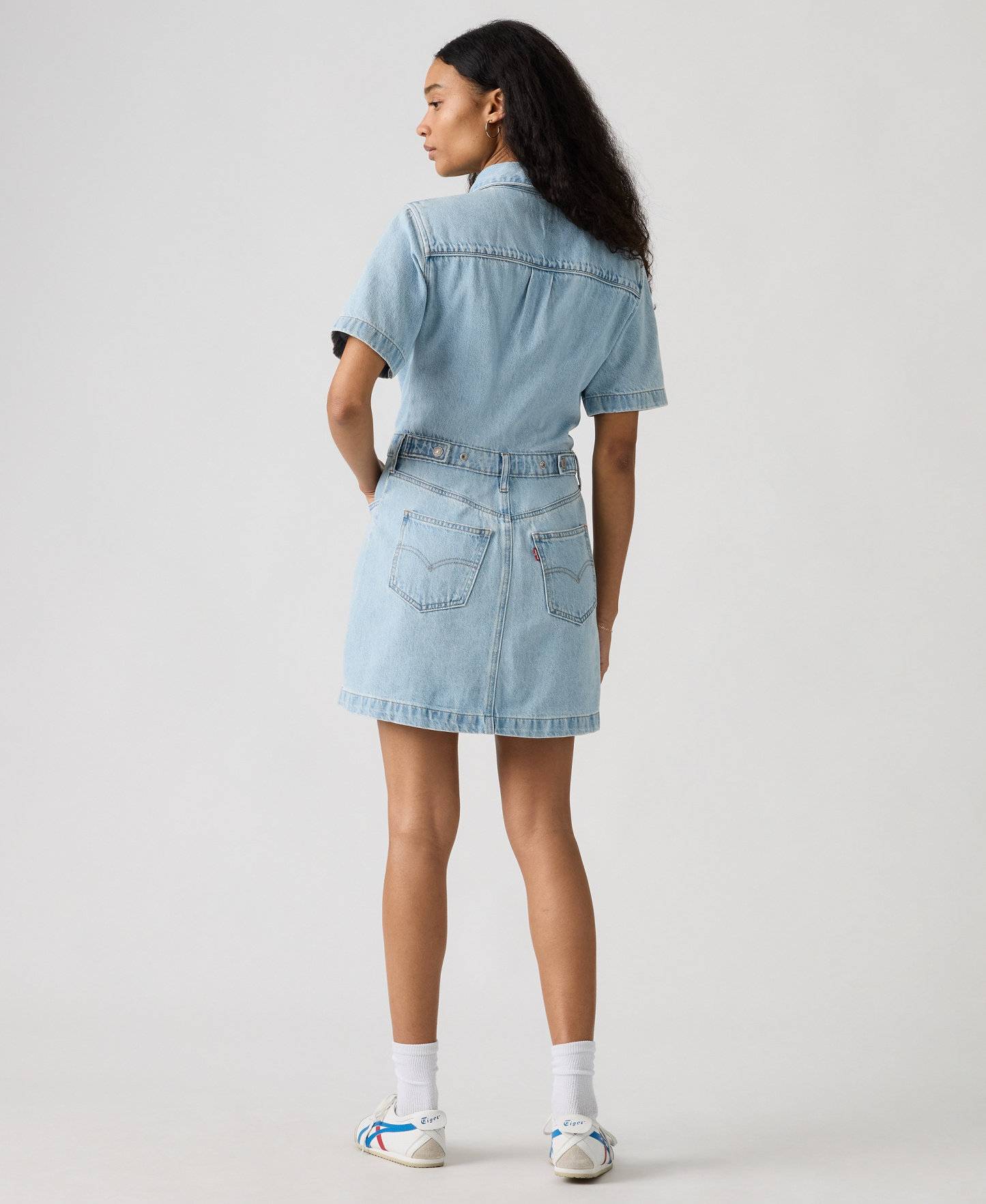 Levi's Premium Women's Logan Short-Sleeve Logan Western Denim Dress - Blasted Stone Dress