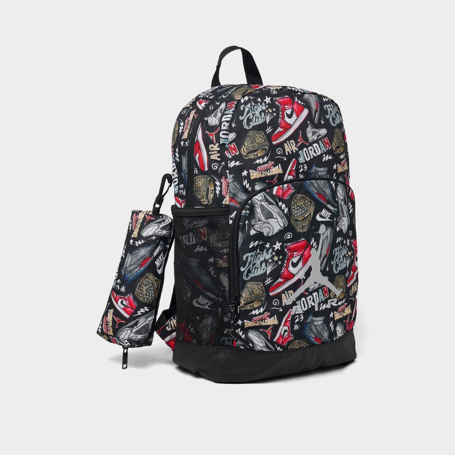 Kids' Jordan Air Raid Backpack - Black/Multicolor - view 2
