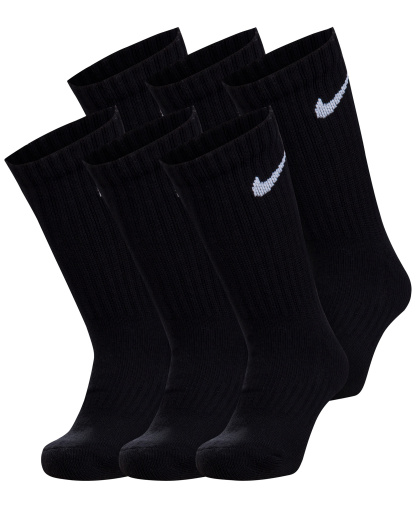 Nike Kids' 5-7 Performance Crew Socks, 6-Pack - Black