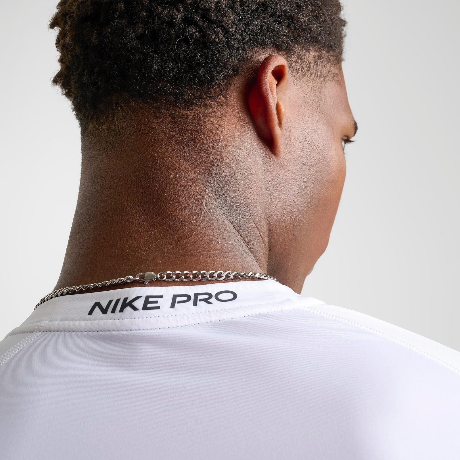 Men's Nike Pro Dri-FIT Tight Short-Sleeve Fitness Top - White/Black