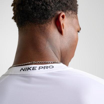 Men's Nike Pro Dri-FIT Tight Short-Sleeve Fitness Top - White/Black