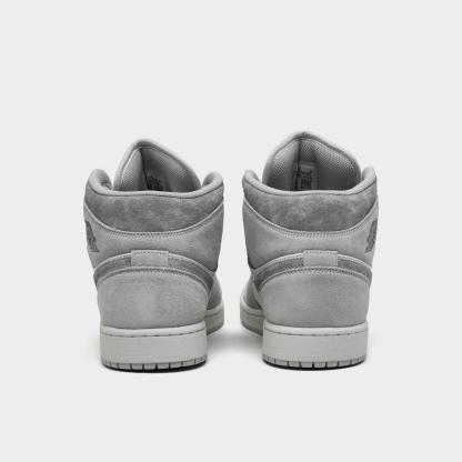 Men's Air Jordan Retro 1 Mid SE Casual Shoes - Neutral Grey/Sail/Smoke Grey - view 4