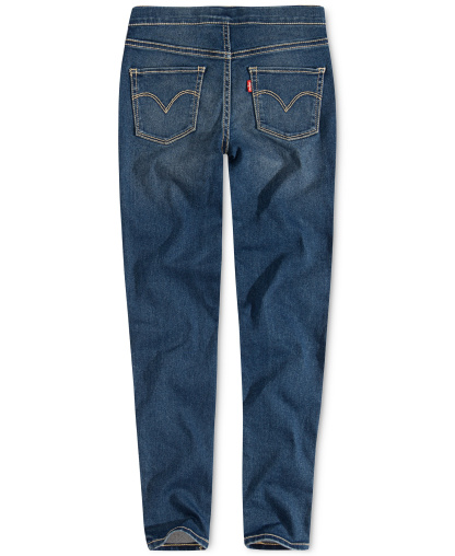 Levi's Little Girls Adjustable Waistband Stretch Jeggings - Medium Blue