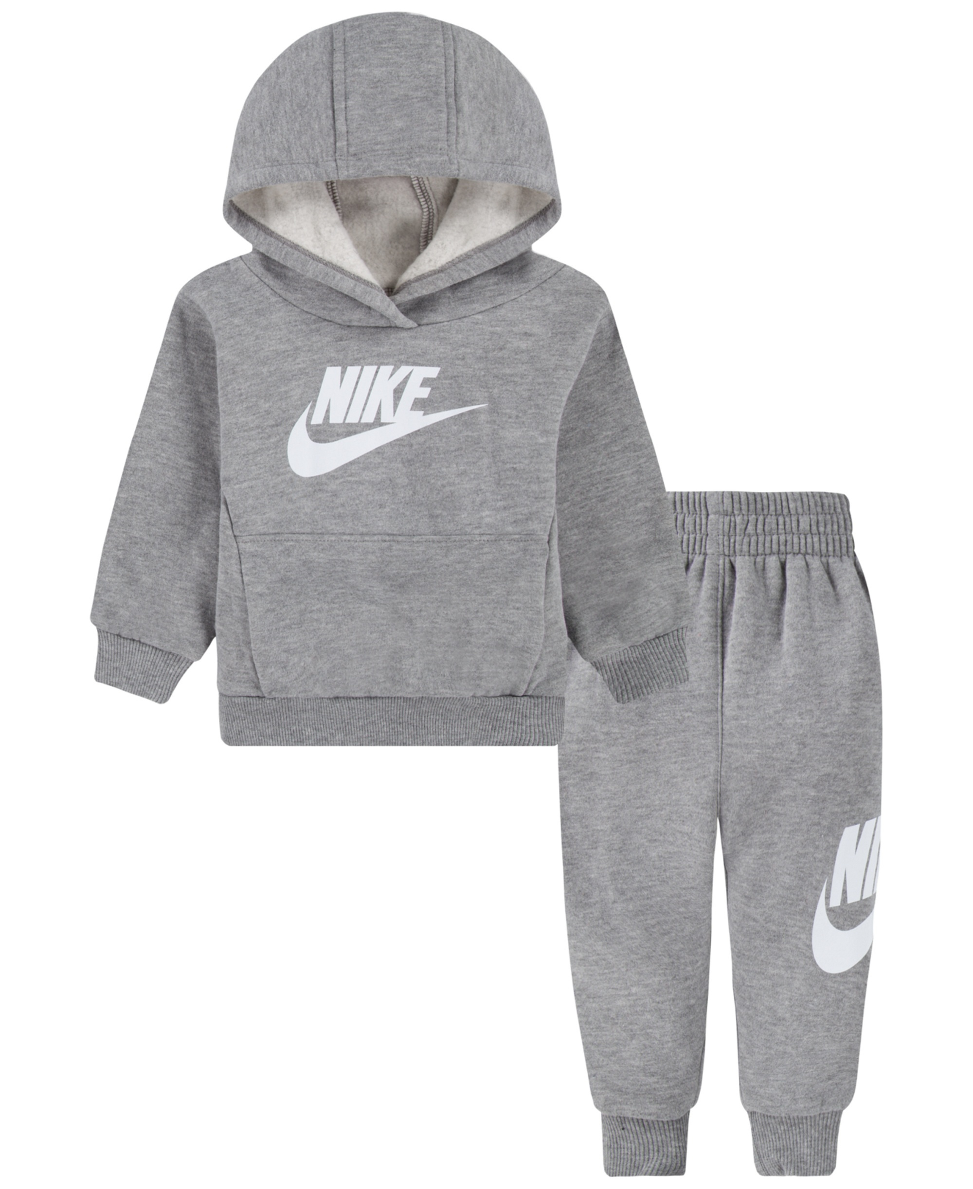 Nike Baby Boys' and Girls' Club Fleece Hoodie and Pants, 2-Piece Set - Dark Gray
