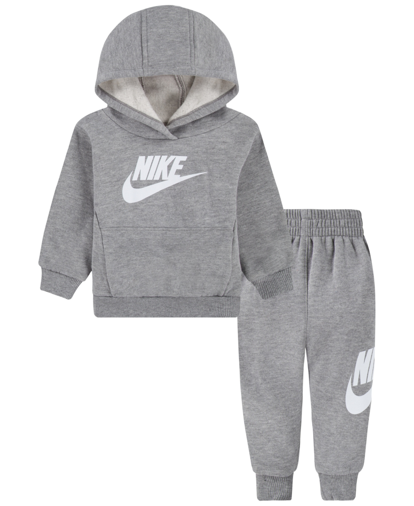 Nike Baby Boys' and Girls' Club Fleece Hoodie and Pants, 2-Piece Set - Dark Gray