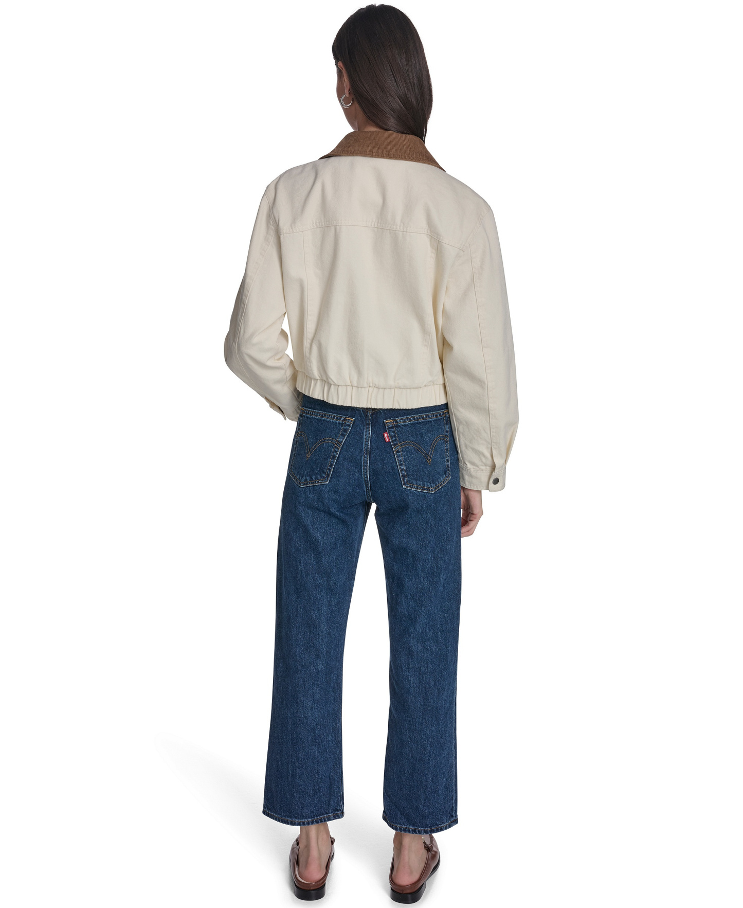 Levi's Women's Zip-Front Laydown Collar Coat - Ecru