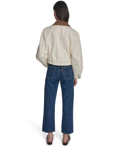 Levi's Women's Zip-Front Laydown Collar Coat - Ecru