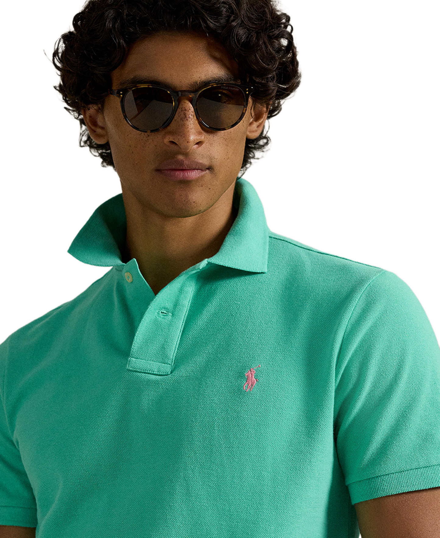 Polo Ralph Lauren Men's Custom Slim-Fit Mesh Polo Shirt - Sunset Green