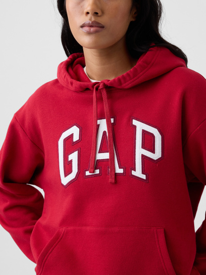Relaxed Gap Logo Hoodie - Red apple