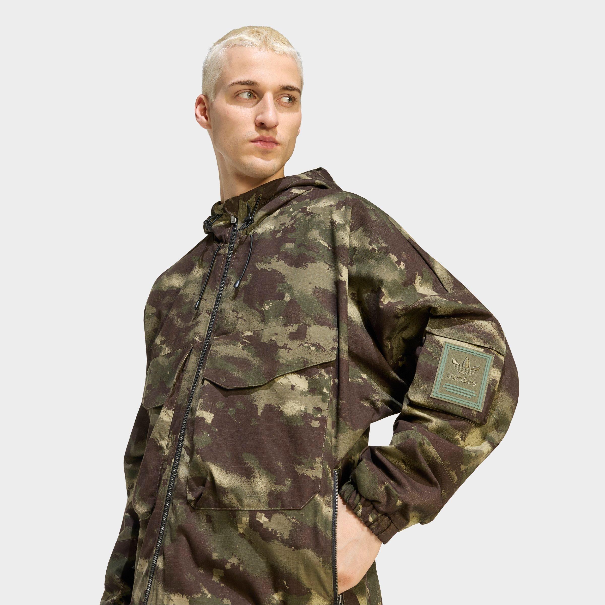 Men's adidas Originals Camo Ripstop Full-Zip Jacket - Olive Strata
