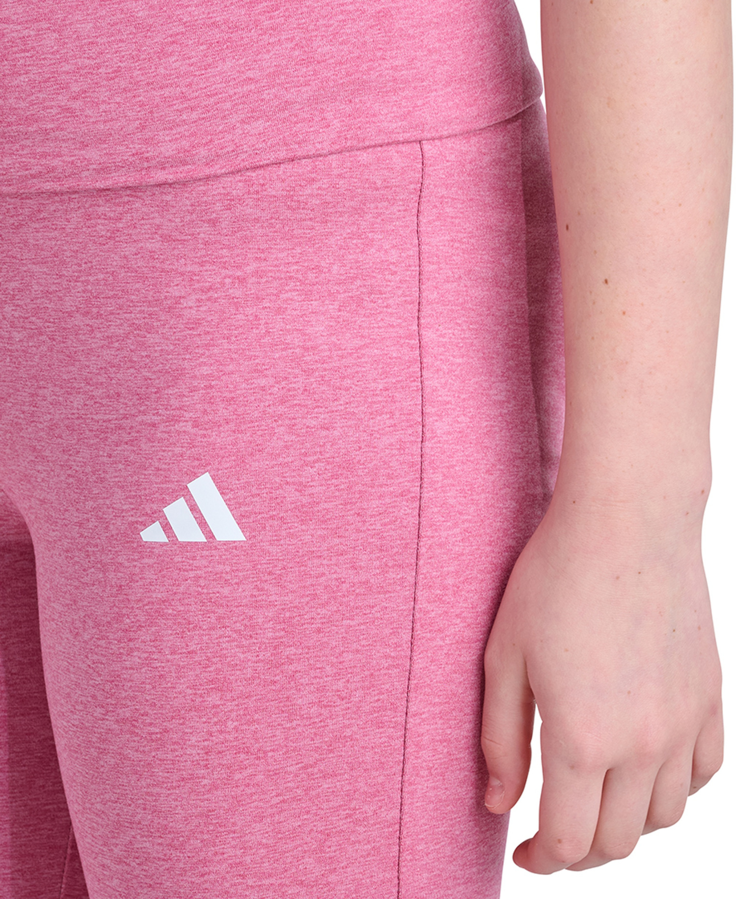 adidas Girls' 8-16 Folded Waistband Kick Flare Pants - Dual Magenta