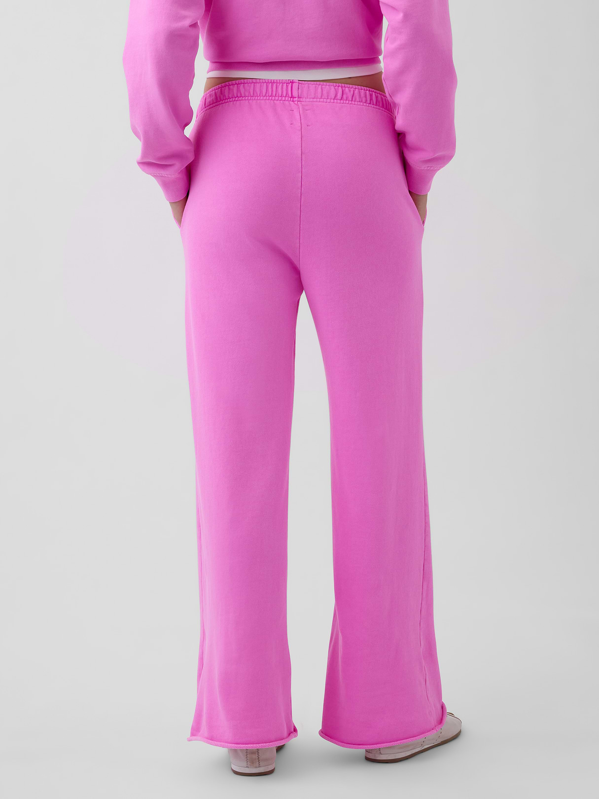Mid Rise VintageSoft Terry Loose Sweatpants - Neon pink glow
