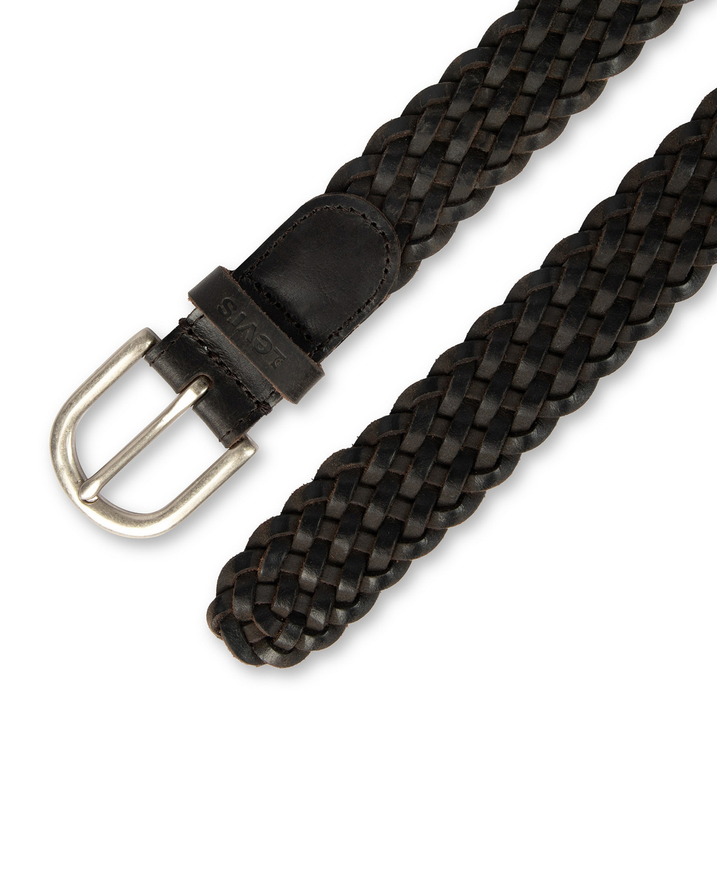 Levi's Women's Fully Adjustable Leather Braided Belt - Black