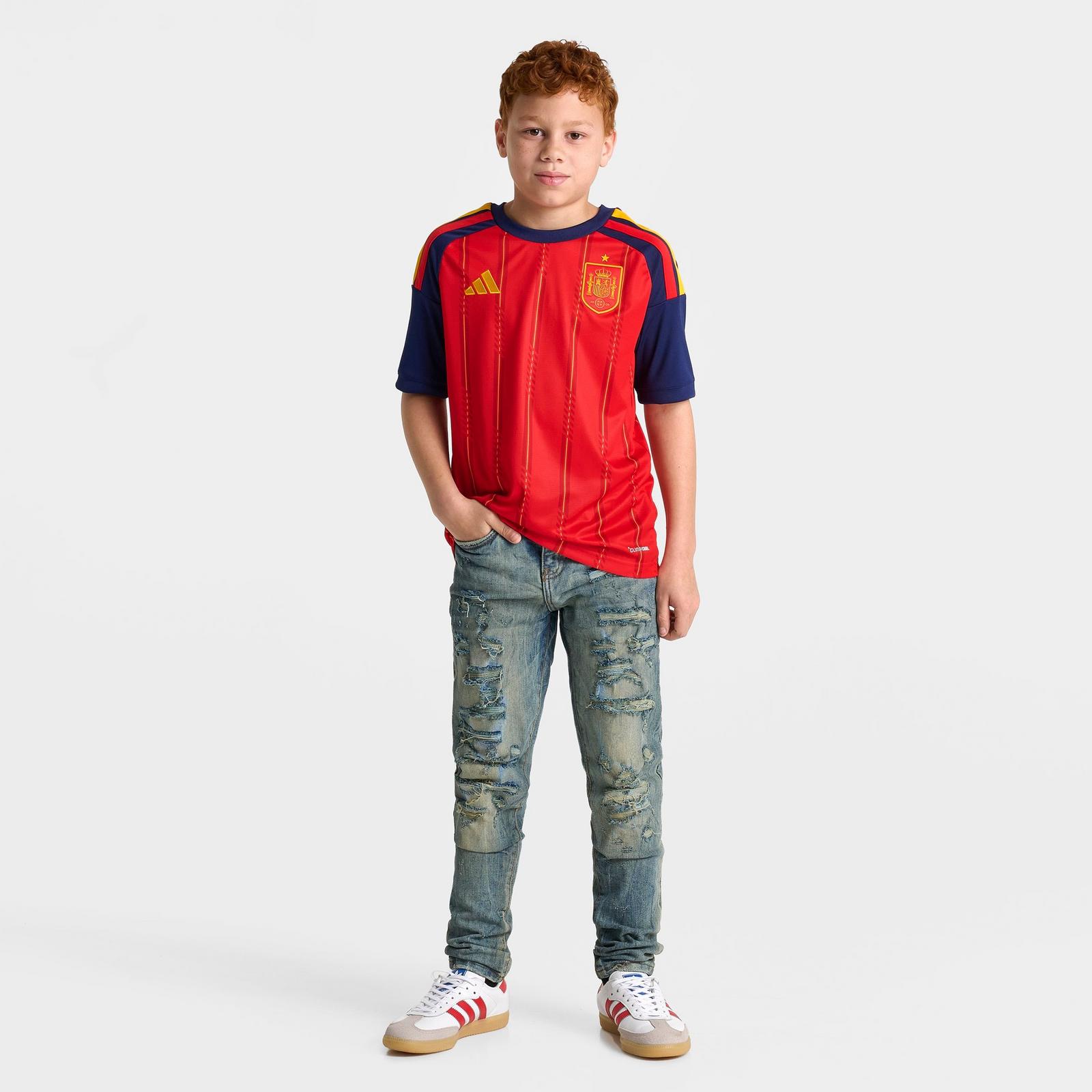 Big Kids' adidas Spain Home Replica Soccer Jersey - Vivid Red - view 2